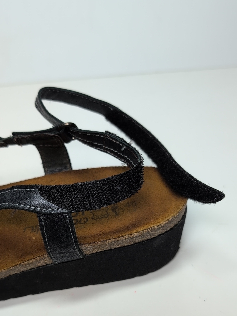Naot caroline pewter & black wedge sandals womans size 9 EU 40 - Picture 14 of 15
